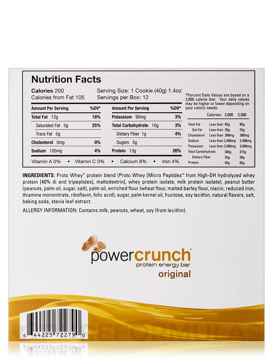 power crunch bar nutrition